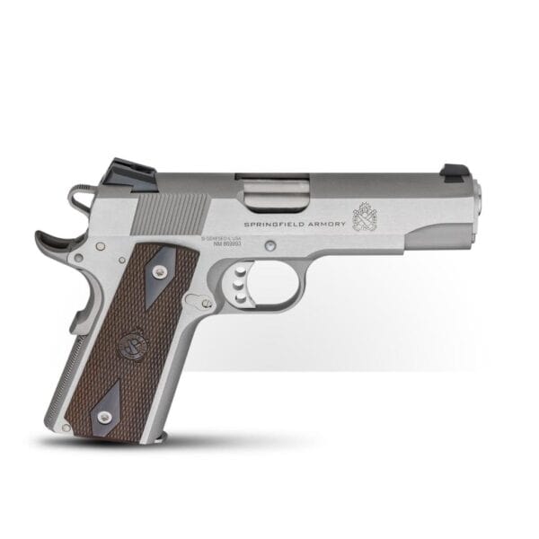 Springfield 1911 Garrison Handgun 9mm Luger 9rd Magazine(1) 4.25" Barrel Wood Grips Stainless