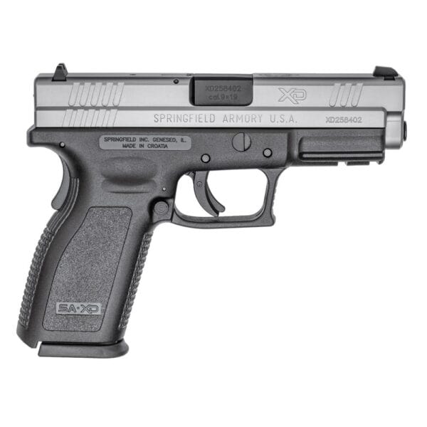 Springfield XD Service Model Handgun 9mm Luger 10rd Magazines (2) 4" Barrel Black with Silver Slide