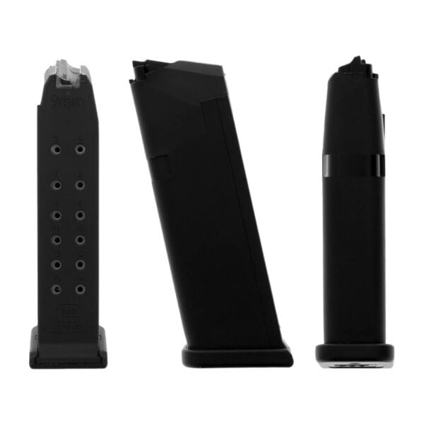 Glock Factory Original Handgun Magazine for Glock 19/26 Black Polymer 9mm Luger 15/rd Pkg