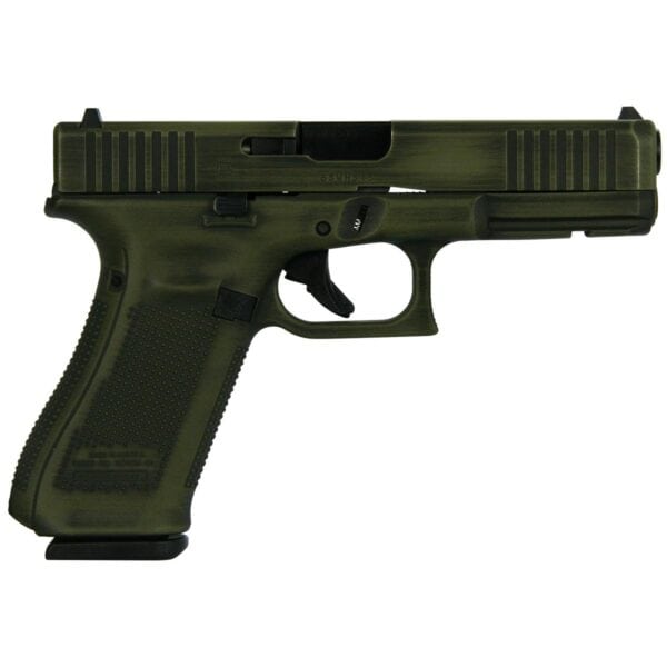 Glock 17 Gen 5 Custom "Distressed Bazooka Green" Handgun 9mm Luger 17/rd Magazines (3) 4.49" Barrel