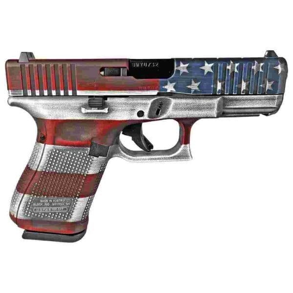 Glock 19 Gen 5 Custom "US Colony Flag" Handgun 9mm Luger 15rd Magazines (3) 4.02" Barrel Austria