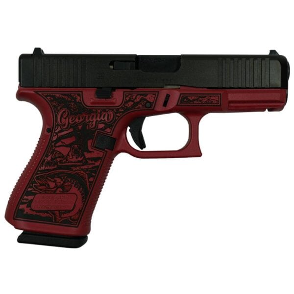 Glock 19 Gen 5 Custom "Georgia Red" Handgun 9mm Luger 15/rd Magazines (3) 4.02" Barrel Front Serrations Austria