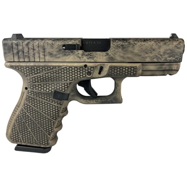 Glock 19 Gen 3 Custom "Marble Stipple Frame" Handgun 9mm Luger 15rd Magazines (2) 4" Barrel Austria