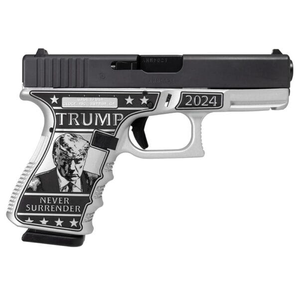 Glock 19 Gen 3 Custom "Trump 2024 Mug Shot" Handgun 9mm Luger 15rd Magazines (2) 4" Barrel Austria