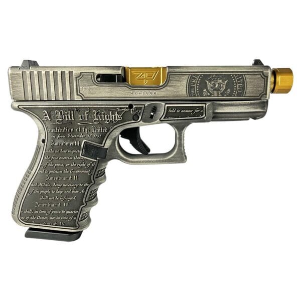 Glock 19 Gen 3 Custom "Trump 2024" Handgun 9mm Luger 15rd Magazines (2) 4.6" Gold Barrel Austria