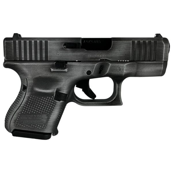 Glock 26 Gen 5 Custom "Distressed Crushed Silver" Subcompact Handgun 9mm Luger 10rd Magazines (3) 3.43" Barrel USA