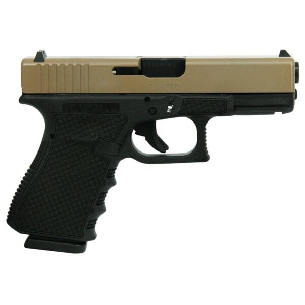 Glock 19 Gen 3 Custom "FDE Slide Polymer Chainmail Stippled Frame" Compact Handgun 9mm Luger 15/rd Magazines (2) 4.02" Barrel USA