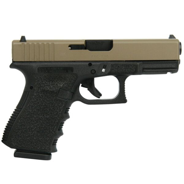 Glock 19 Gen 3 Custom "FDE Slide Polymer Cobblestone Stippled Frame" Compact Handgun 9mm Luger 15/rd Magazines (2) 4.02" Barrel USA