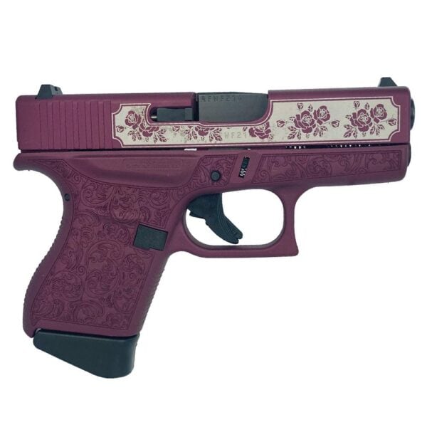 Glock 43 "Black Cherry Roses vs Paisley" Subcompact Handgun 9mm Luger 6/rd Magazines (2) 3.41" Barrel USA