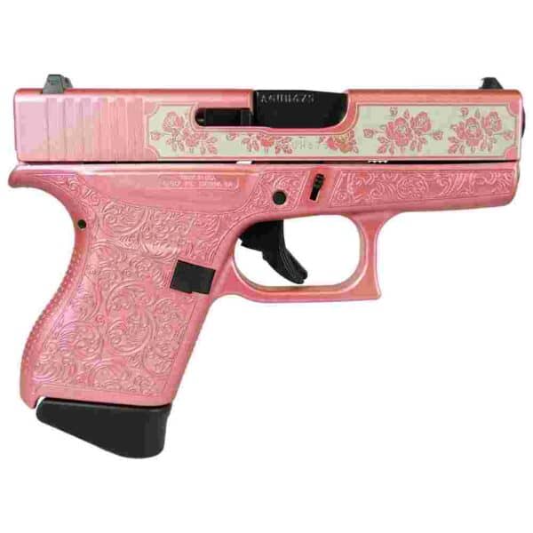 Glock 43 Custom "Glock & Roses Medusa Pink" Subcompact Handgun 9mm Luger 6rd Magazines (2) 3.41" Barrel USA