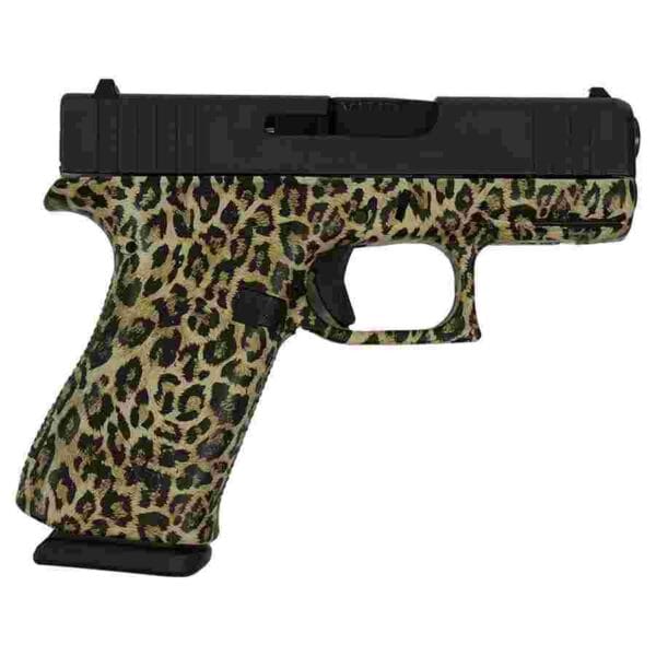 Glock 43X Leopard Print Frame Handgun 9mm Luger 10rd Magazines(2) 3.4" Barrel Accessory Rail USA Made