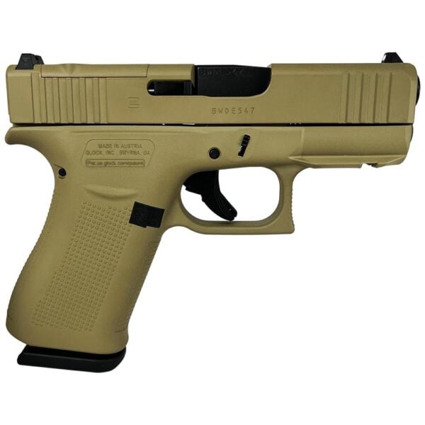 Glock 43x MOS Custom "FDE" Subcompact Handgun 9mm Luger 10/rd Magazines (2) 3.41" Barrel 5.5lb Trigger Front Rail USA