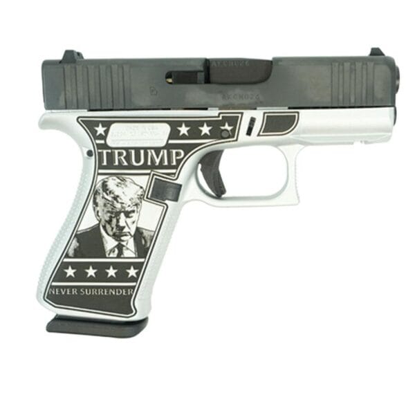 Glock 43x Custom "Trump Mug Shot" Handgun 9mm Luger 10rd Magazines (2) 3.4" Barrel Accessory Rail USA Made