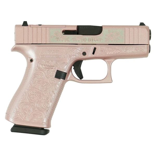 Glock 43x Custom Engraved "Glock N Roses" Subcompact Handgun 9mm Luger 10rd Magazines (2) 3.41" Barrel RMR/c Optic Cut