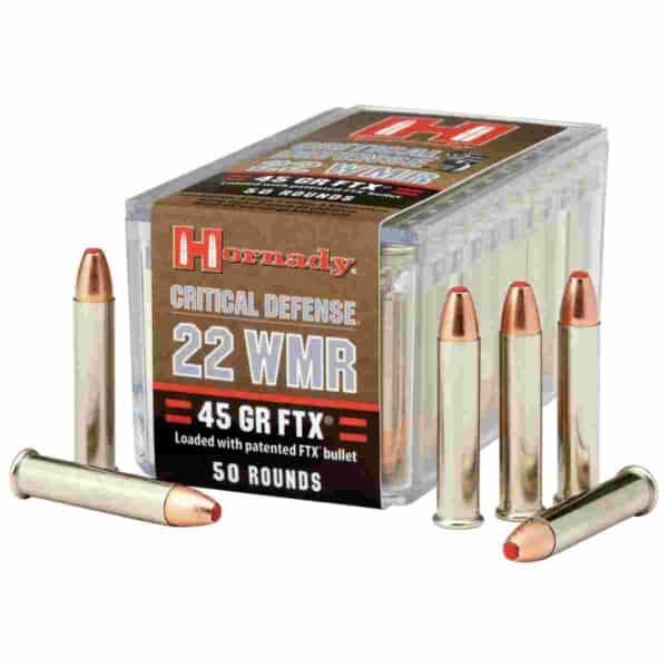 Hornady Critical Defense .22 WMR 45 gr FTX Rimfire Ammo 50/ct