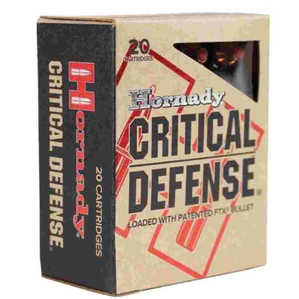 Hornady Critical Defense Handgun Ammo .45 ACP 185 gr FTX 1000 fps 20/ct