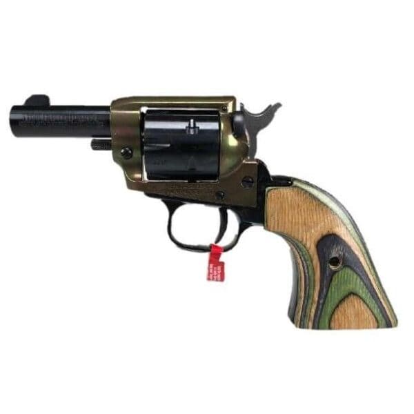 Heritage Barkeep Handgun .22 LR 6rd Capacity 2" Barrel Black with Laminated Green Camo Grip