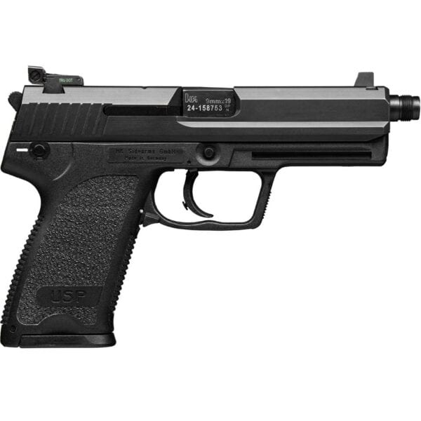 H&K USP9 Tactical Handgun 9mm Luger 10rd Magazines(2) 4.86" Threaded Barrel V1 DA/SA Decocking Lever