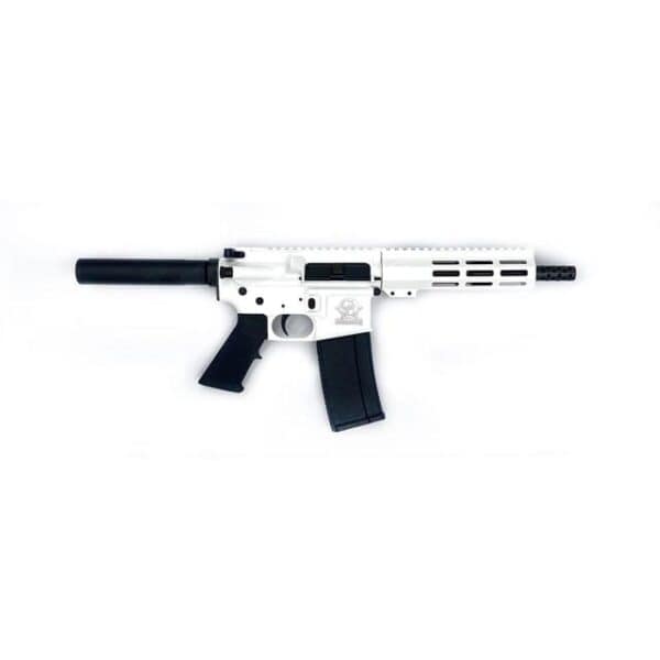 Great Lakes AR-15 Pistol .223 Wylde 30rd Magazine 7.5" Nitride Barrel White Finish