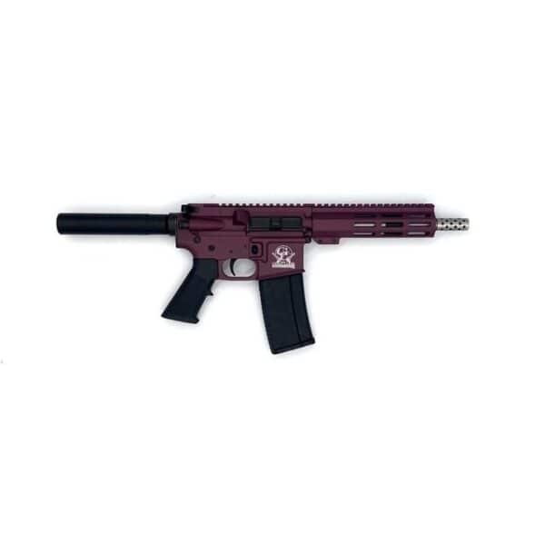 Great Lakes AR-15 Pistol .223 Wylde 30rd Magazine 7.5" Stainless Barrel Black Cherry Finish