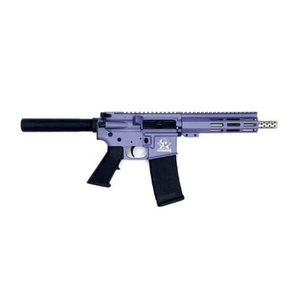 Great Lakes AR-15 Handgun .223 Wylde 30rd Magazine 7.5" Stainless Barrel Wild Orchid Finish