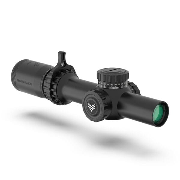 Swampfox Tomahawk II Rifle Scope 1-6x24 30mm SFP BDC Green Illum. Black