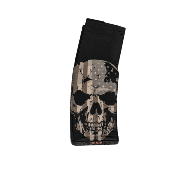 Black Rain Ordnance Skull with Flag AR Magazine 5.56x45 30/rd