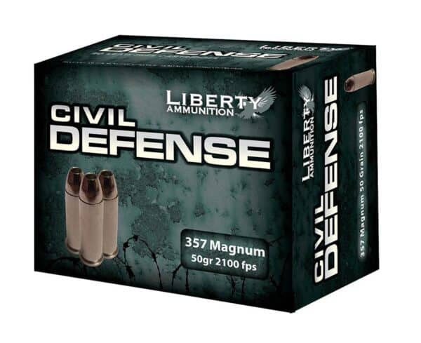 Liberty Civil Defense Handgun Ammunition .357 Mag 50 gr SCHP 2100 fps 20/ct