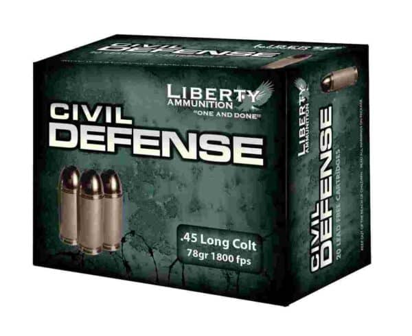 Liberty Civil Defense Handgun Ammunition .45 Colt 78 gr SCHP 1800 fps 20/ct