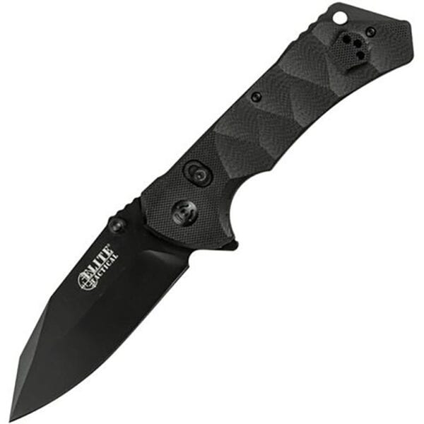 Master Cutlery Elite Tactical Parallax Manual Folding Knife 3 1/2" Blade Black