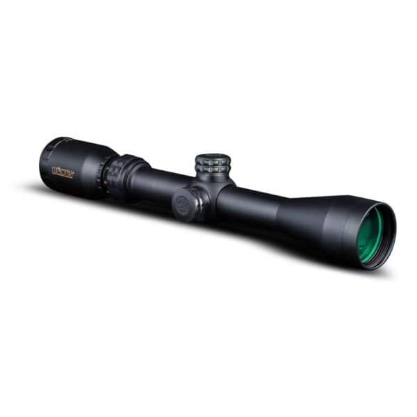 KonusPro 3-9x40mm Rifle Scope Engraved SFP Blue/Red Dot 550 Ballistic Reticle Illuminated Matte Black