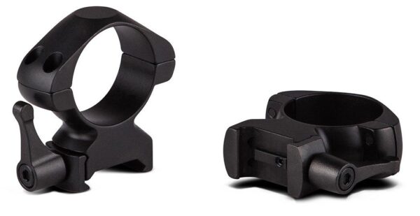 Konus 2-Piece Steel Riflescope Rings With Quick Release Lever 1" High - Matte Black