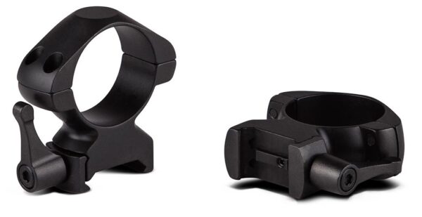 Konus 2-Piece Steel Riflescope Rings With Quick Release Lever 30mm High - Matte Black