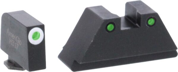 Green Tritium Round Outline White .315/black .392 for Glock TallSuppressor