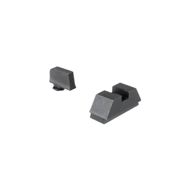 Ameriglo Optics Compatible Handgun Sight Set for Glock Flat Black .295? Rear 1L Tall Serrated Black .220? Front