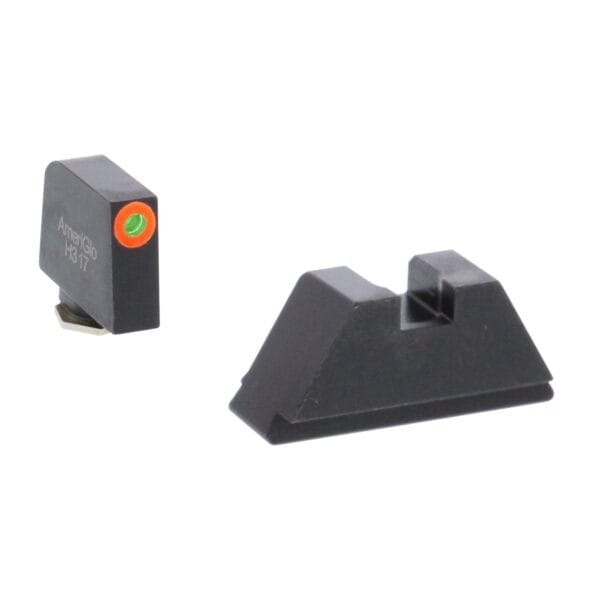 Ameriglo Glock XL Tall Suppressor/Optic Height Set (All except 42-43) - Green Tritium w Orange Outline Front / Black Rear