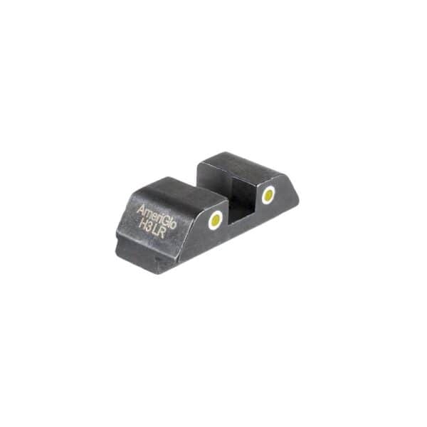 Ameriglo Tritium 2-Dot Rear Handgun Sight for Glock Yellow with White Front