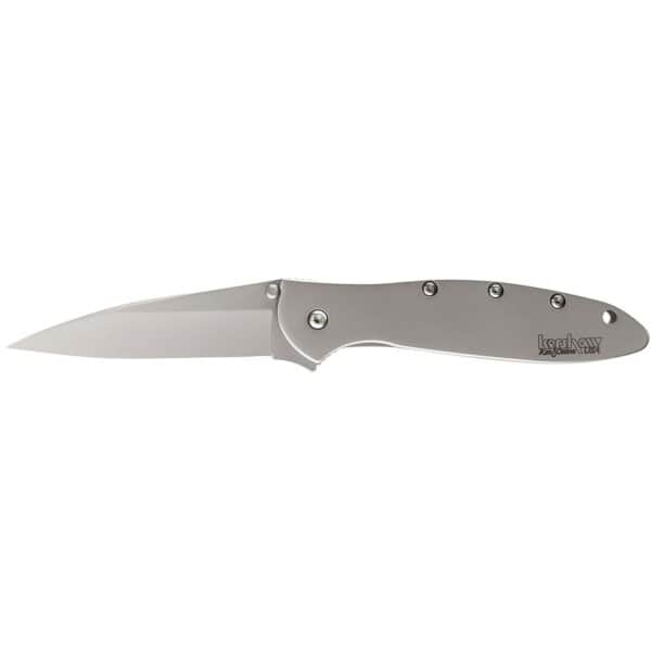 Kershaw Ken Onion Leek Folding Knife 3" Drop Point Blade Silver