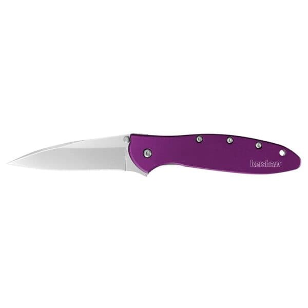 Kershaw Leek Folding Knife 3" Drop Point Blade Purple