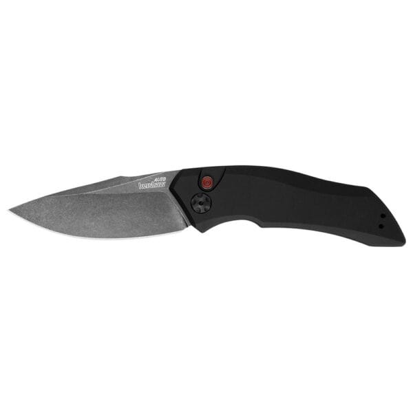 Kershaw Launch 1 Automatic Folding Knife 3-2/5" Drop Point Blackwash