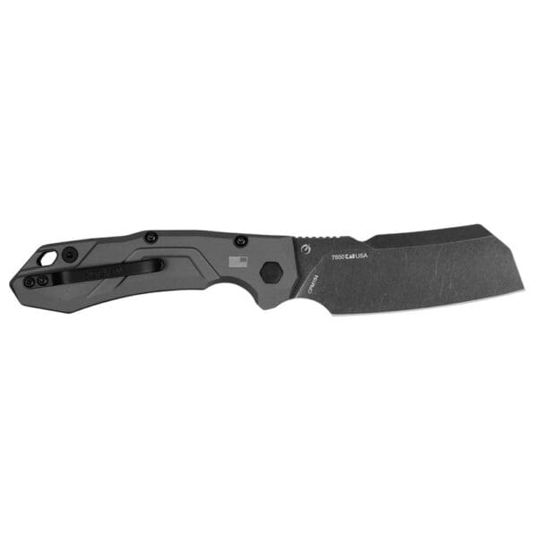 Kershaw Launch 14 Folding Knife 3-3/8" Cleaver Blade Black