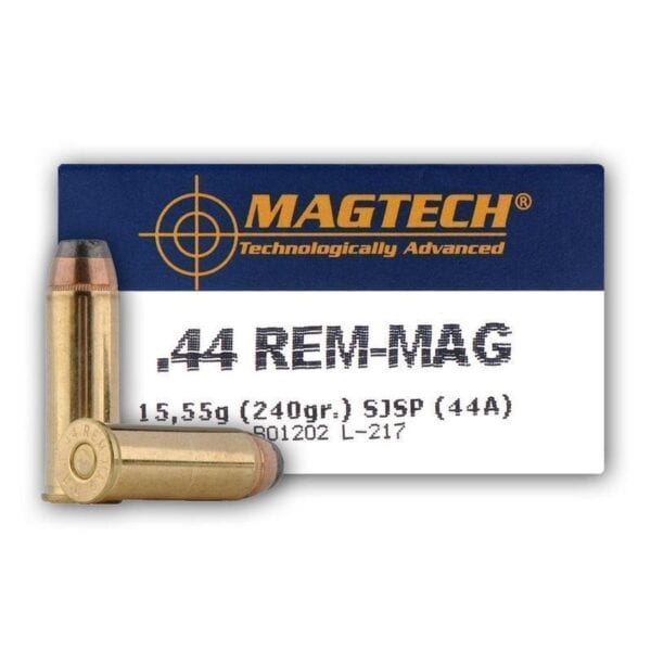 MagTech Handgun Ammunition .44 Mag 240 gr JSP 1180 fps 50/box