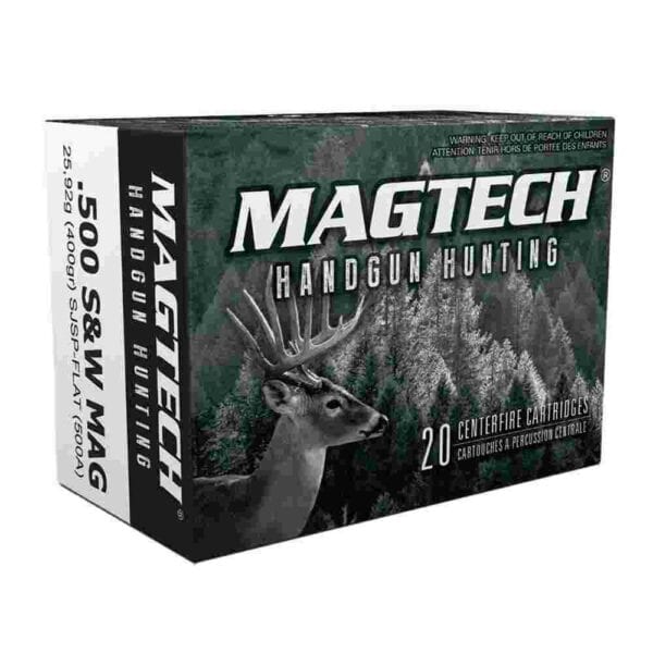 MagTech Handgun Ammunition .500 S&W 400 gr JSP 1608 fps 20/ct