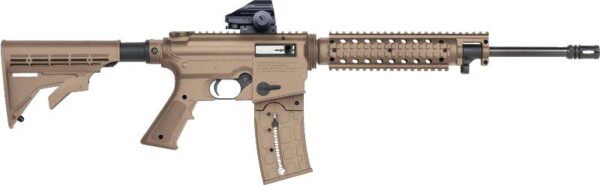 Mossberg International 715T Flat Top 22 LR Rifle 25rd Magazine 16.25" Barrel FDE Green Dot Combo