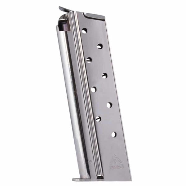 Mec-Gar 1911 Govt Handgun Magazine .38 Super HT Nickel 9/rd