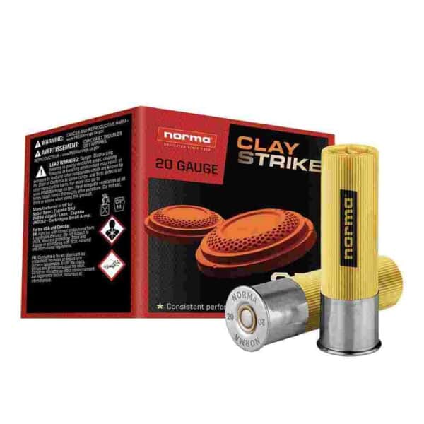 Norma CLAYSTRIKE Shotshells 20ga 2-3/4" 7/8oz 1250 fps #8 25/ct