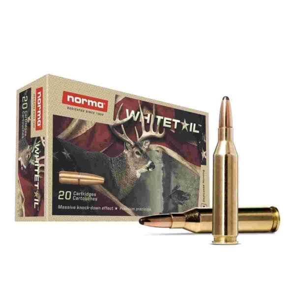 Norma WhiteTail Rifle Ammunition .243 Win 100gr PSP 3445 fps 20/ct