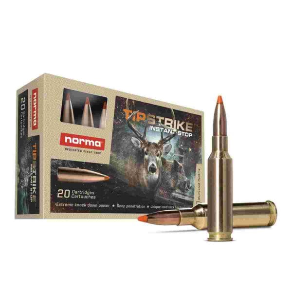 Norma TipStrike Rifle Ammunition 6.5 Creedmoor 140gr PT 2625 fps 20/ct