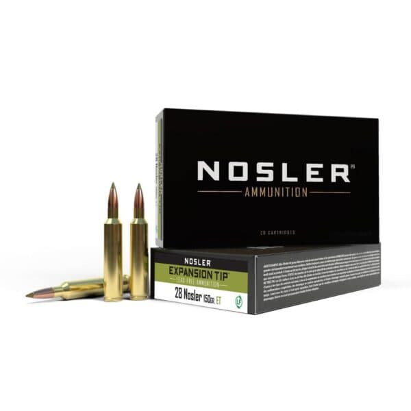 Nosler E-Tip Rifle Ammunition28 Nosler 150gr E-Tip Ammo 3250 fps 20/ct