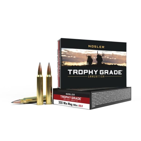 Nosler Trophy Grade Long Range Rifle Ammunition .300 Win Mag 190 gr ACB LR 20/Box